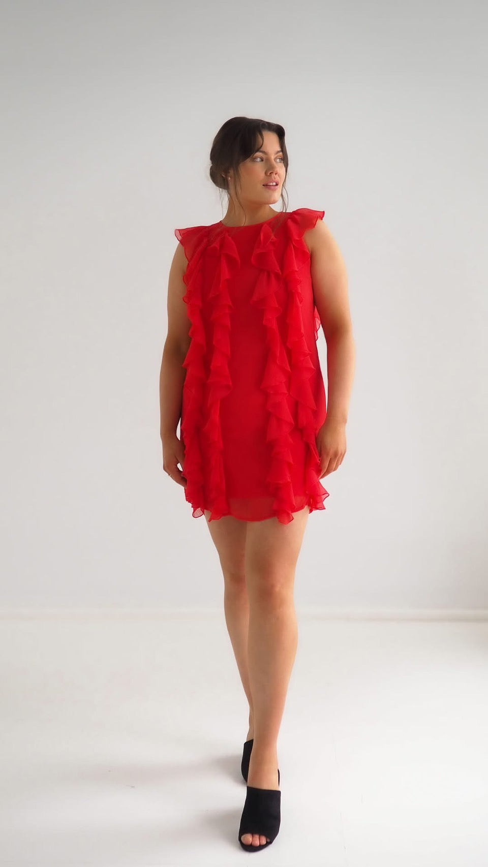 VISOLVINA Short Dress - Racing Red