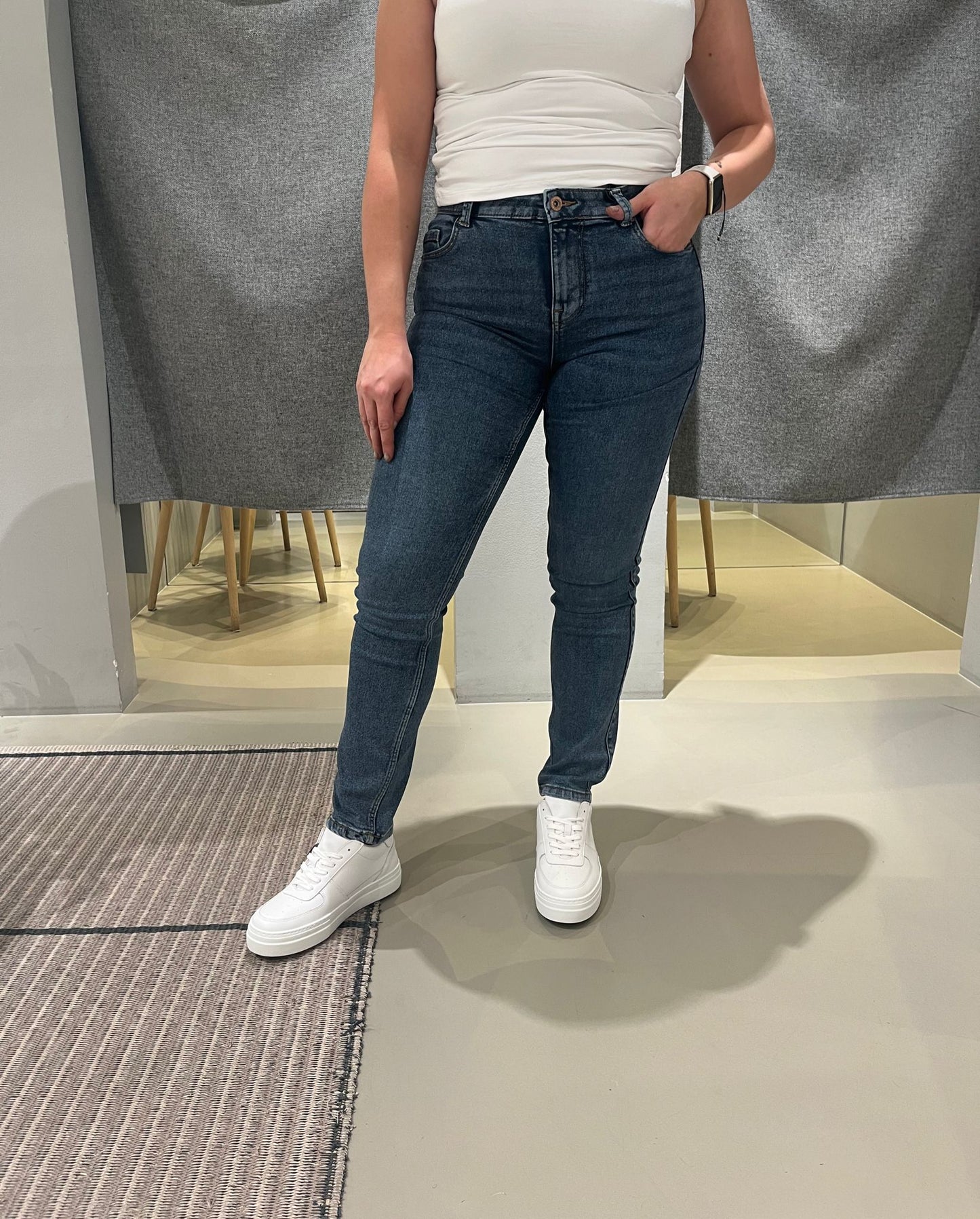 PCNUNNA Pants - Medium Blue Denim
