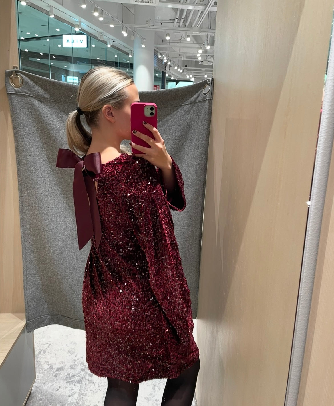 PCKAM Short Dress - Tawny Port