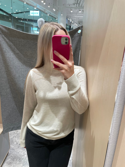 VICLAUDIE Knit Top - Super Light Natural Melan