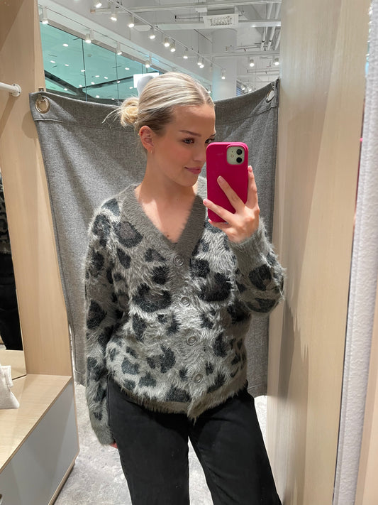 NMFLYNN Knit Cardigan - Charcoal Gray