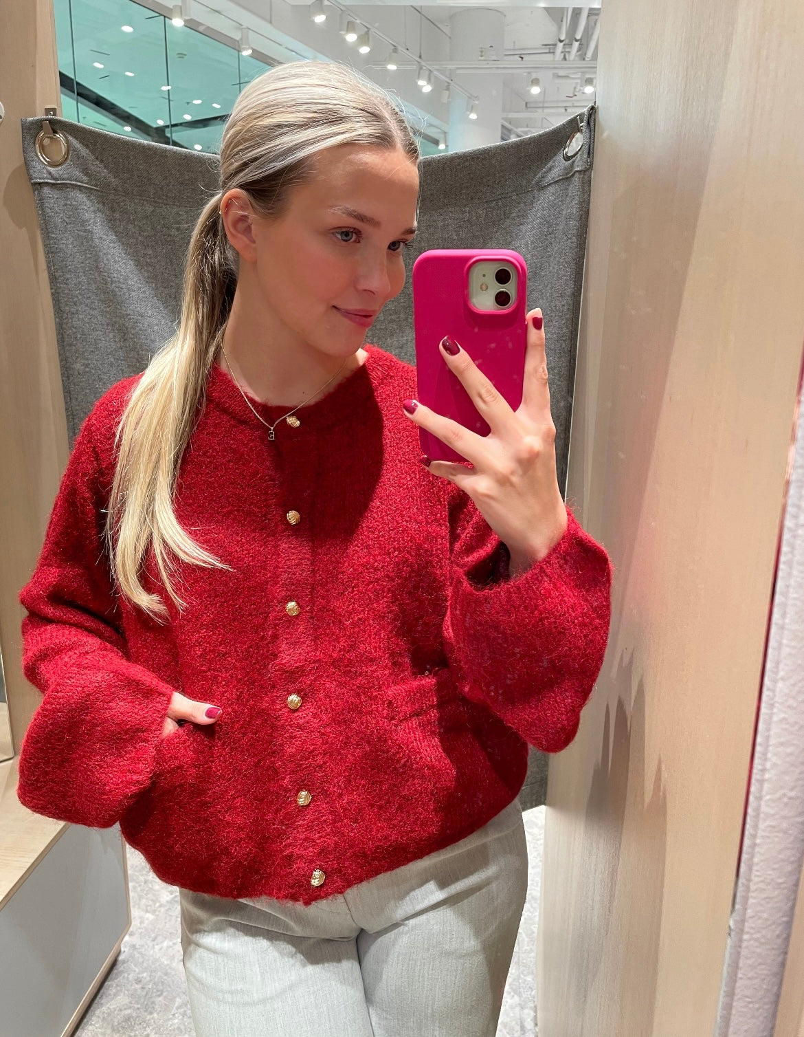 OBJSAGGIA Pullover - Karanda Red