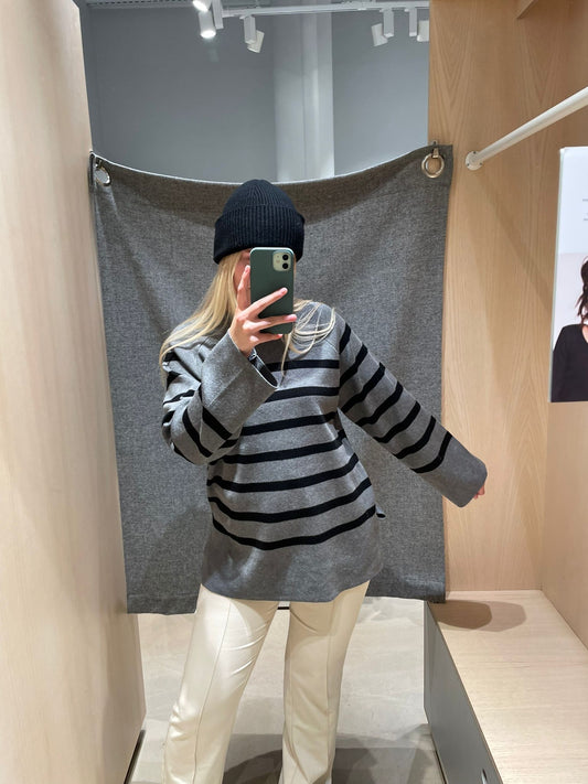 OBJESTER Pullover - Medium Grey Melange