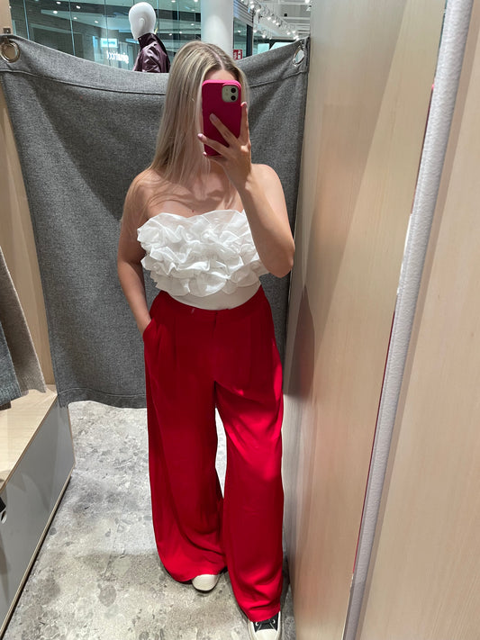 SLFLEONORE Trousers - Equestrian Red