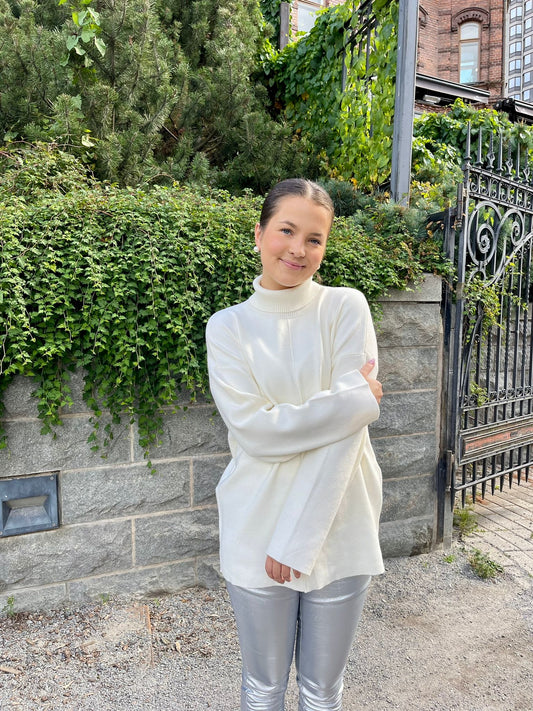 OBJGUNVOR Pullover - Cloud Dancer