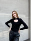 VINELLY Knit Top - Black