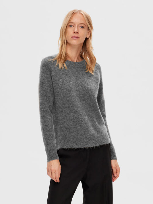 SLFLULU Pullover - Medium Grey Melange