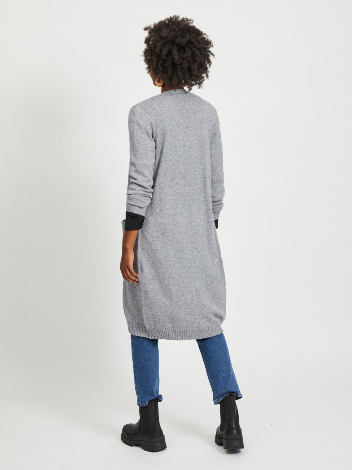 VIRIL Cardigan - medium grey melange